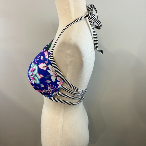 🌿4/$35🌿 SHADE SHORE‎ Blue Floral Padded Bikini Top (36DD) - Picture 4 of 9
